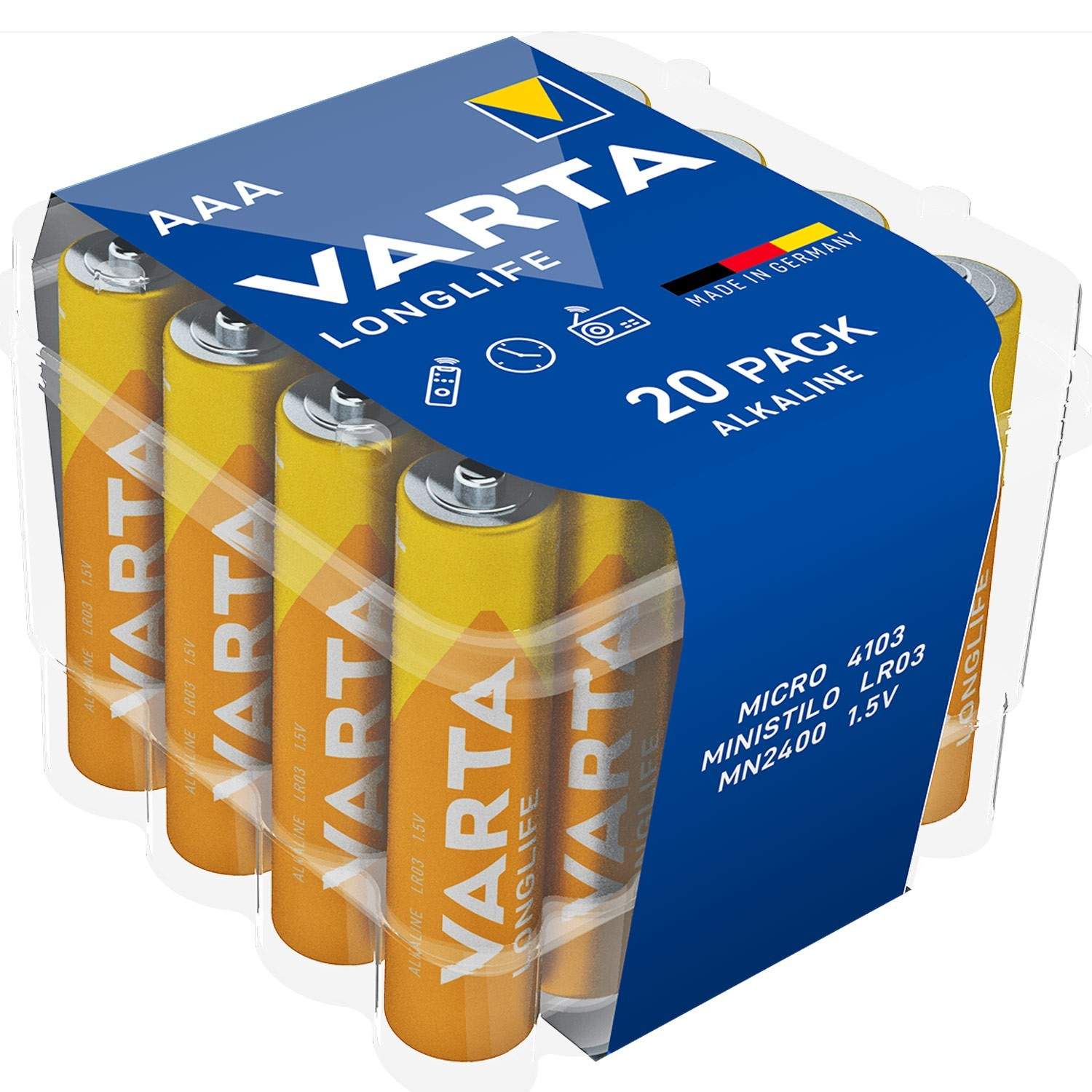 Longlife AAA / LR03 batteri 20-pak billede