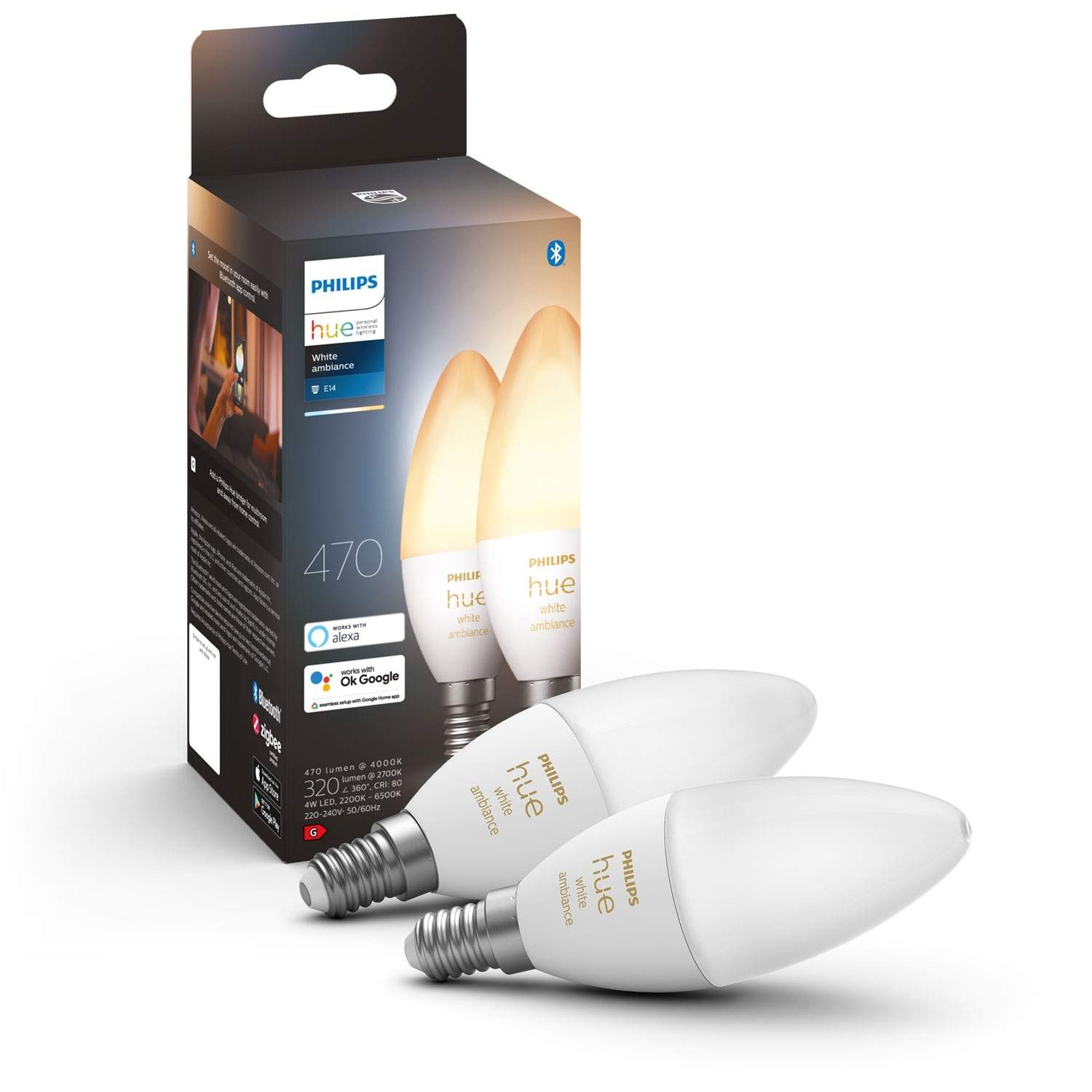 Hue White Ambiance E14 Kron 2-pack | Sport & Fritid - Friluftsliv & Camping - Belysning | Pryloteket
