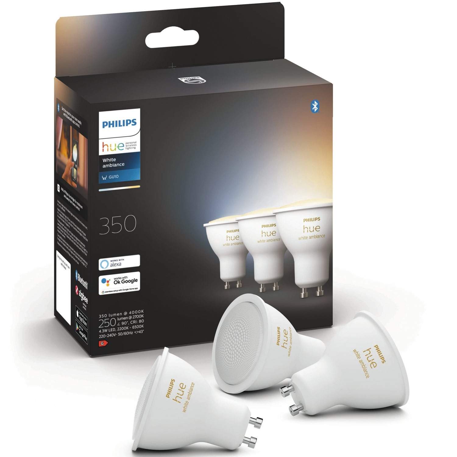 Hue White Ambiance GU10 3-pack | Sport & Fritid - Friluftsliv & Camping - Belysning | Pryloteket