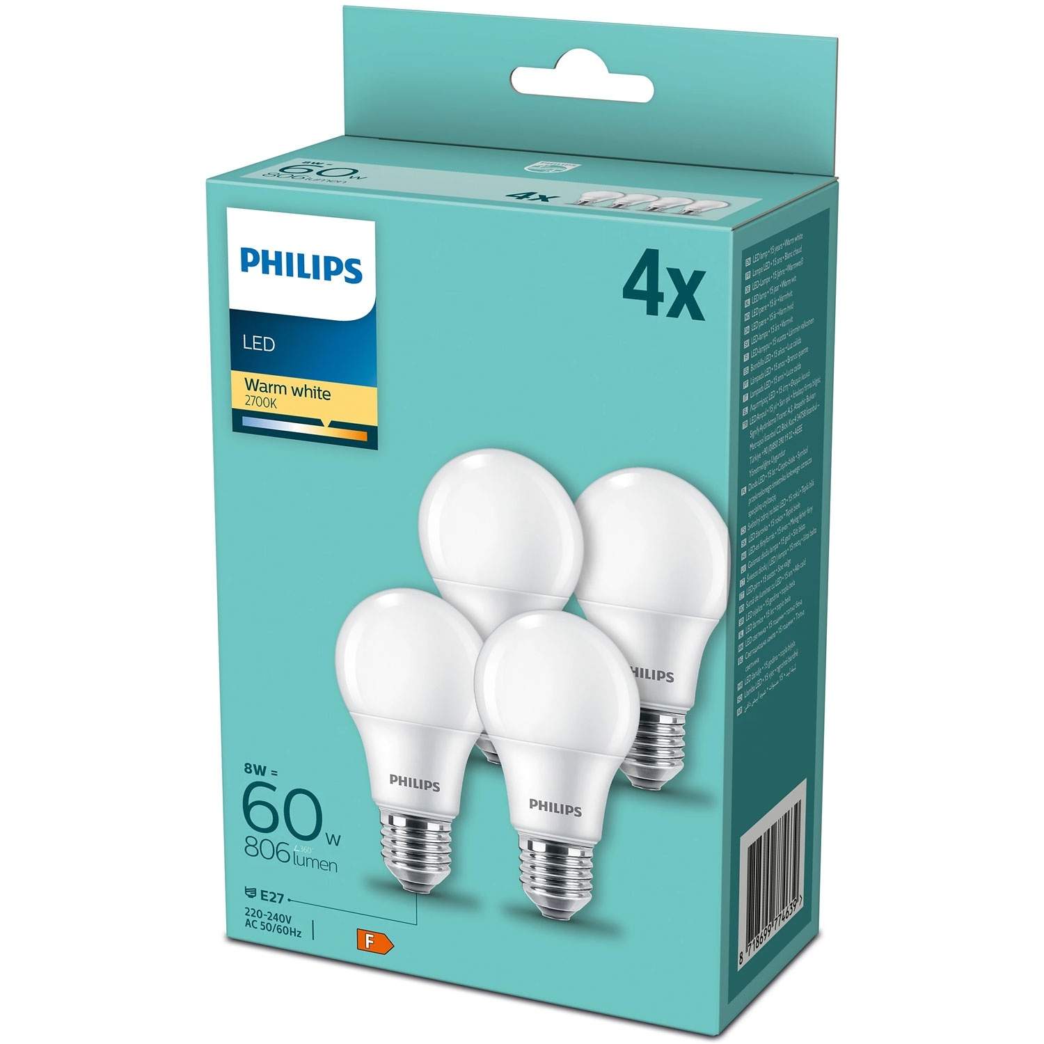 4-pack LED E27 Normal Frost 60W 806lm | Mode & Accessoarer - Smycken, Smyckesset & Tillbehör - Ringar | Pryloteket