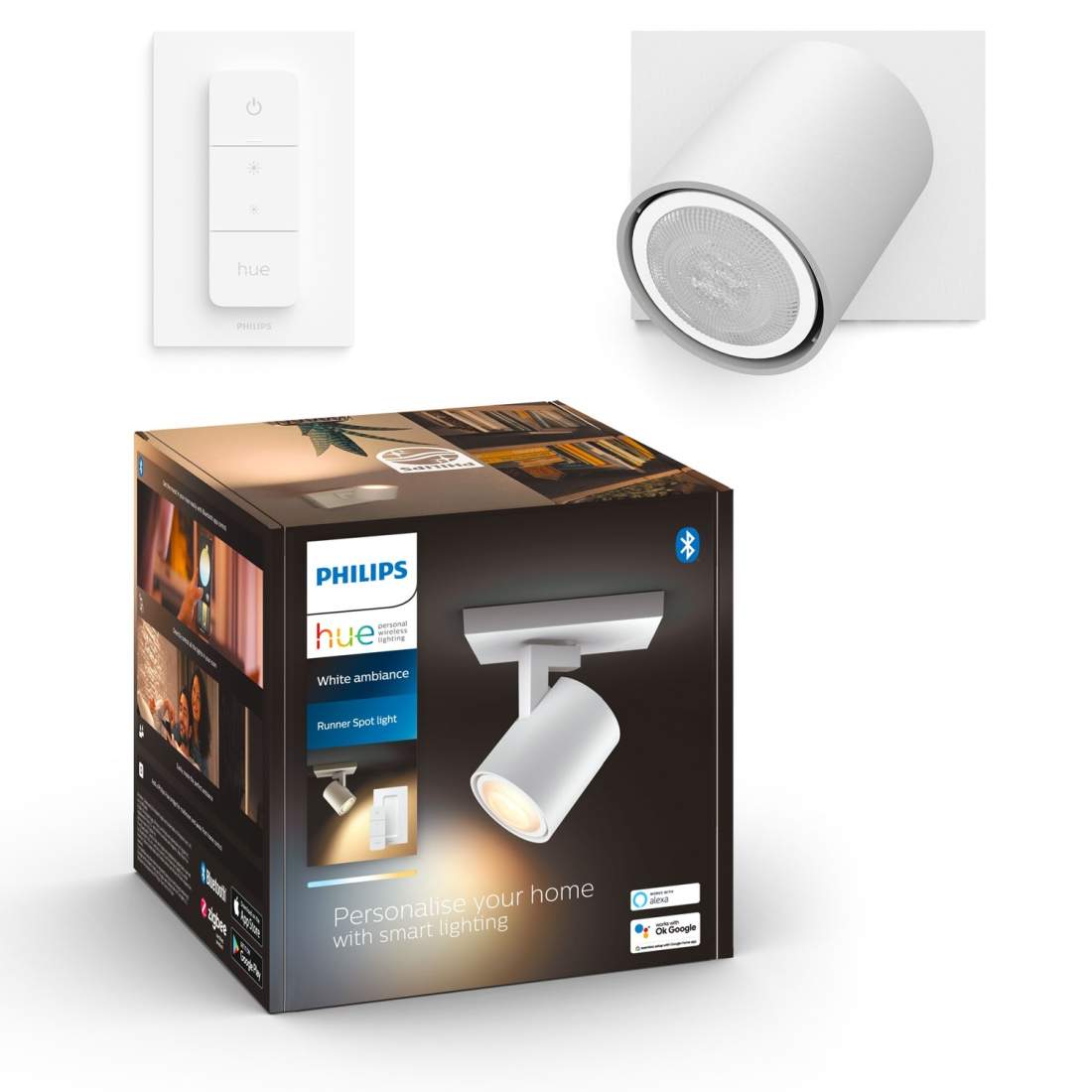 Hue Runner White Ambiance 1 spot Vit | Elektronik - Tillbehör Mobil & Surfplatta - Mobiltillbehör - Mobilkablar - Tillbehör | Pryloteket