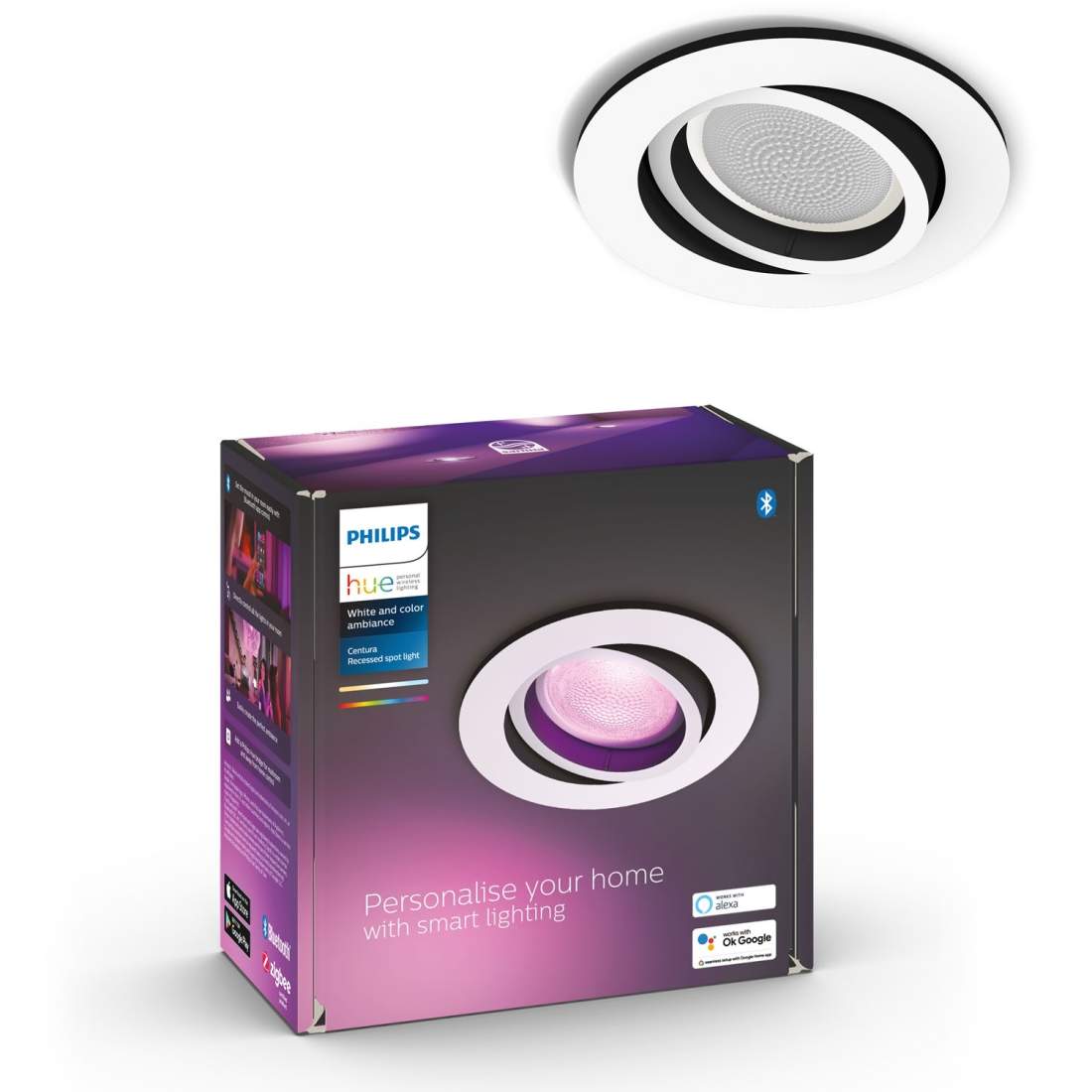 Hue Centura inf. spot White Color Rund Vit | Elektronik - Tillbehör Mobil & Surfplatta - Mobiltillbehör - Mobilkablar - Tillbehör | Pryloteket