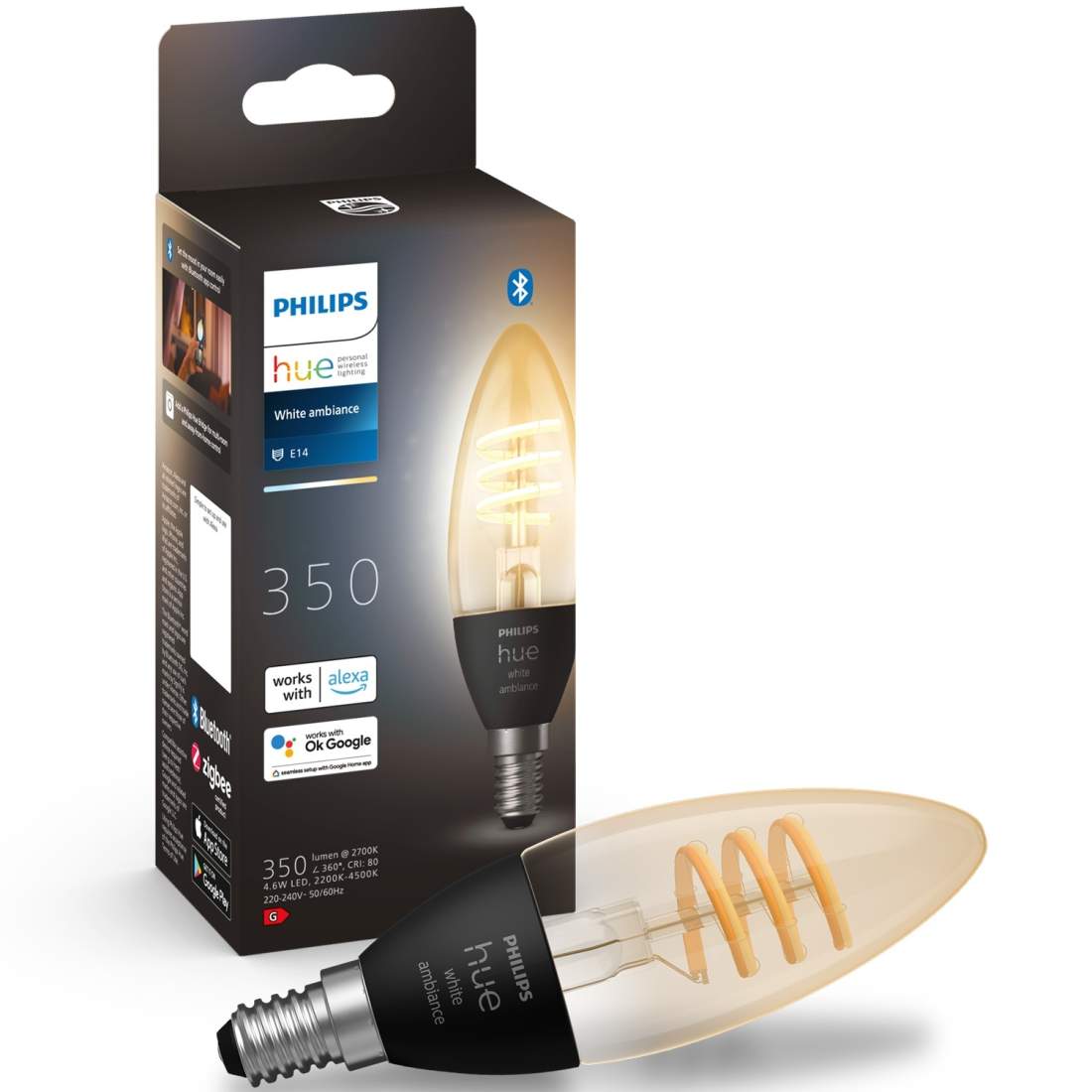 Hue White Ambiance Filament E14 Kron 350 lm 1-pack | Elektronik - Tillbehör Mobil & Surfplatta - Mobiltillbehör - Mobilkablar - Tillbehör | Pryloteket