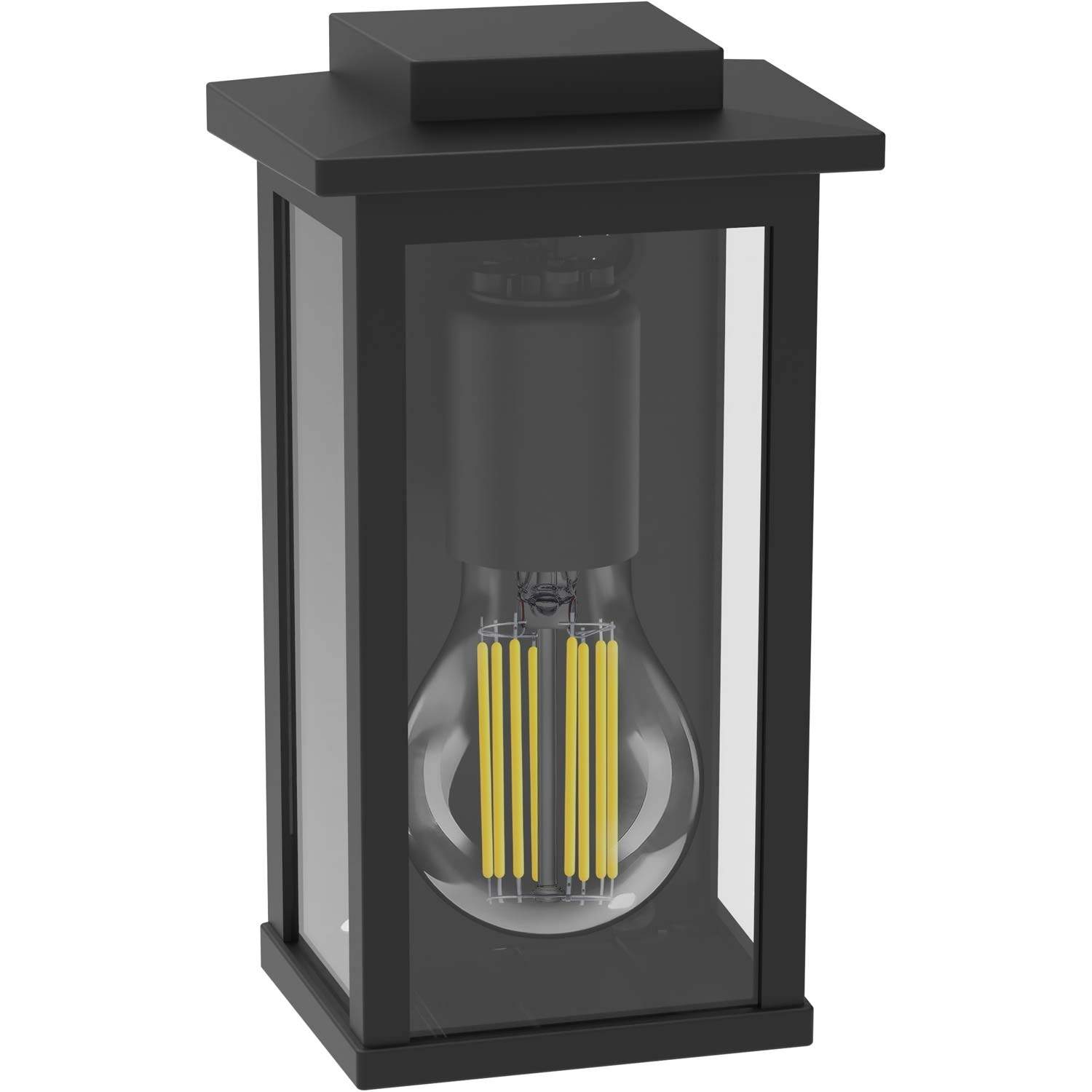 Mirth Væglampe (E27 fatning) IP44 Aluminium/Glas Sort billede
