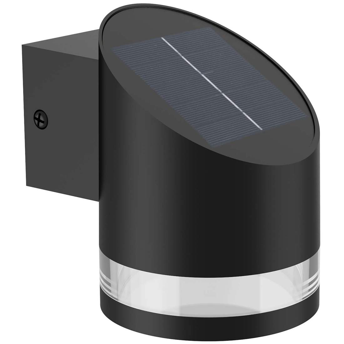 Fyve Vägglampa Vinklad Solcell Ultra Efficient LED 200lm Svart | Sport & Fritid - Friluftsliv & Camping - Belysning | Pryloteket