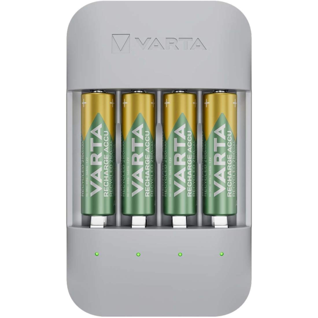 Eco Charger Pro Recycled inkl. 4x AA 2100 mAh | Elektronik - Kablar & Adaptrar - Adaptrar & Signalomvandlare - USB | Pryloteket