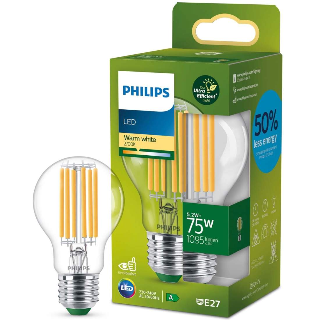 LED E27 Normal 5,2W (75W) Klar 1095lm 2700K Energiklass A | Leksaker & Spel - Leksaker - Leksaksfigurer & Dockor - Actionfigurer - DC | Pryloteket