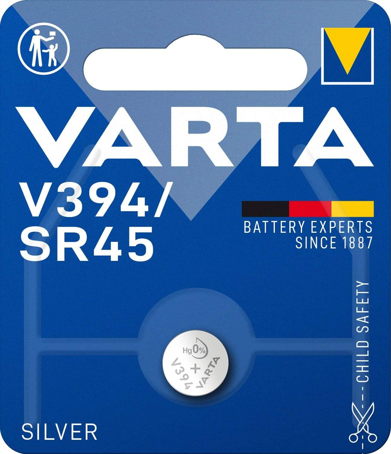 SR45 / V394 Knapcellebatteri Sølv 1,55V 1-pak billede