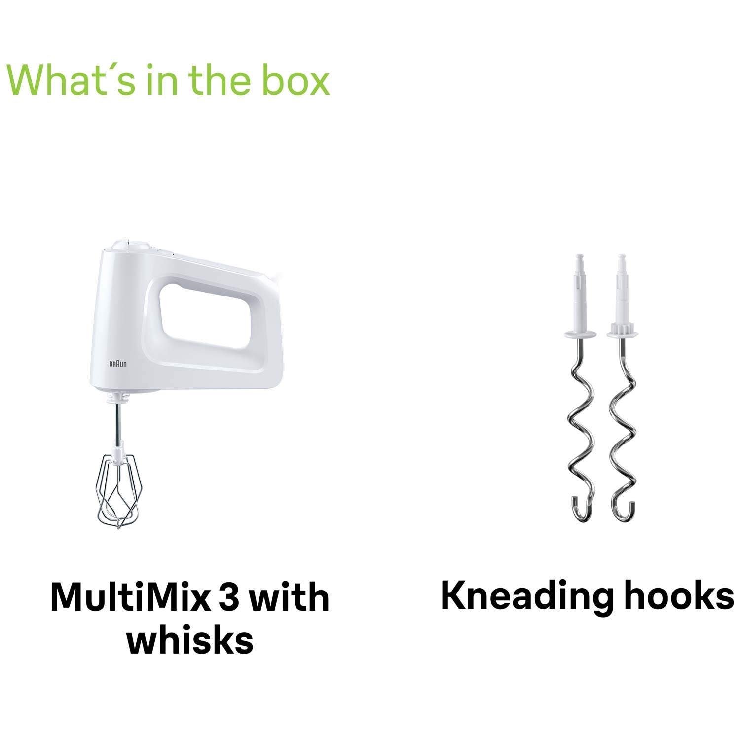 Alternativ bild 1 för Braun MultiMix 3 HM 3100 WH - Stavmixer - 450 W - vit