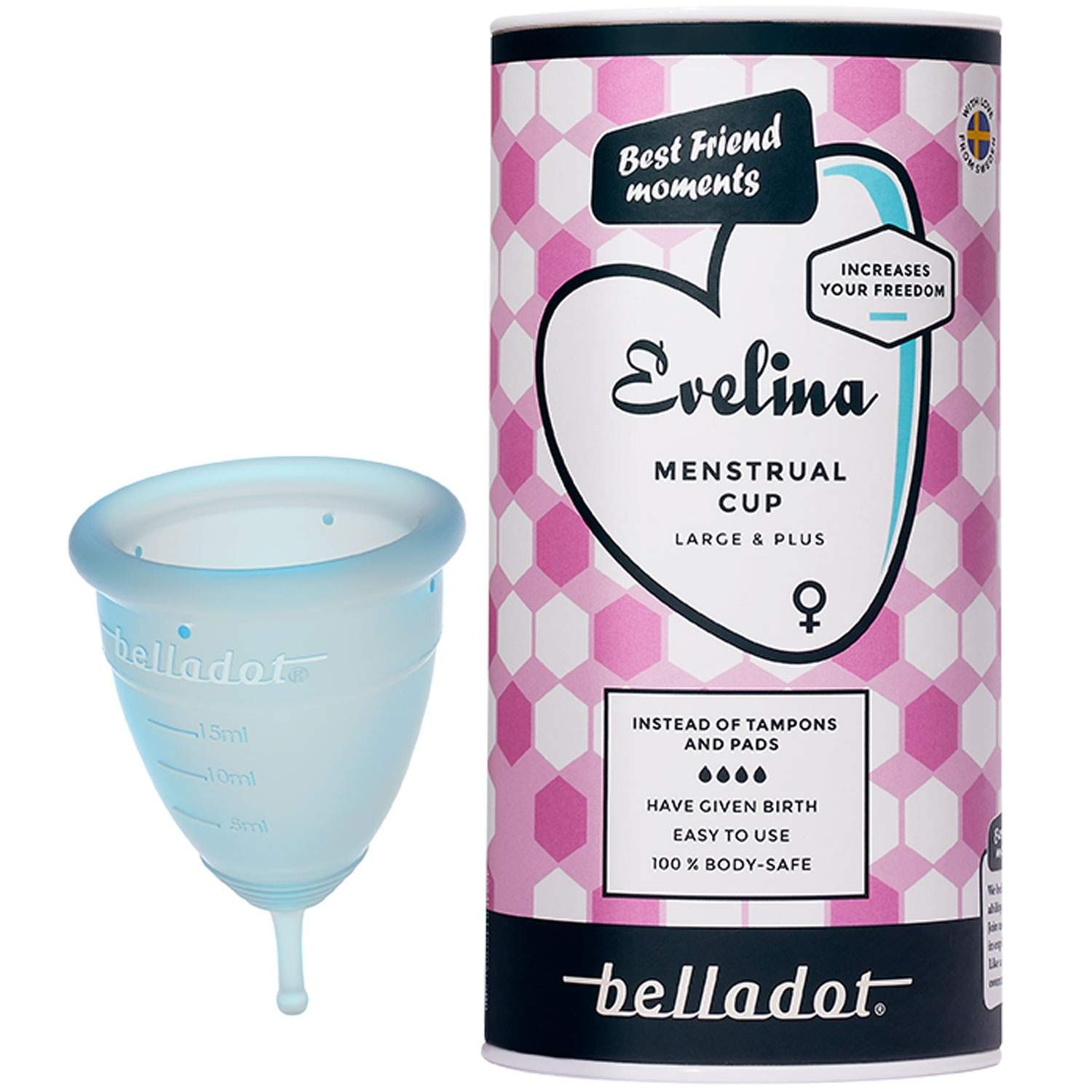 Evelina menstruationskop Large & Plus
