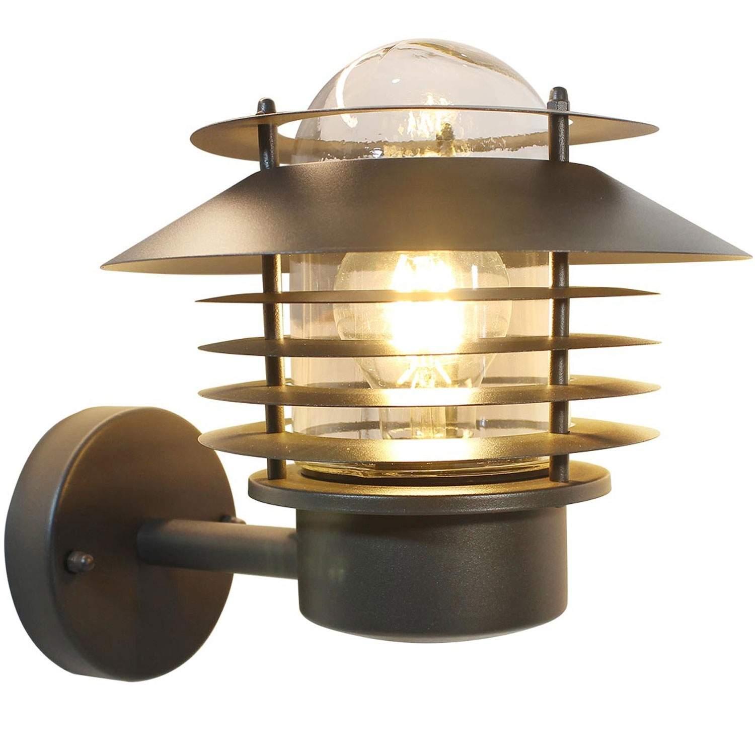 Stig Up Vægarmatur E27 fatning IP44 Antracit billede