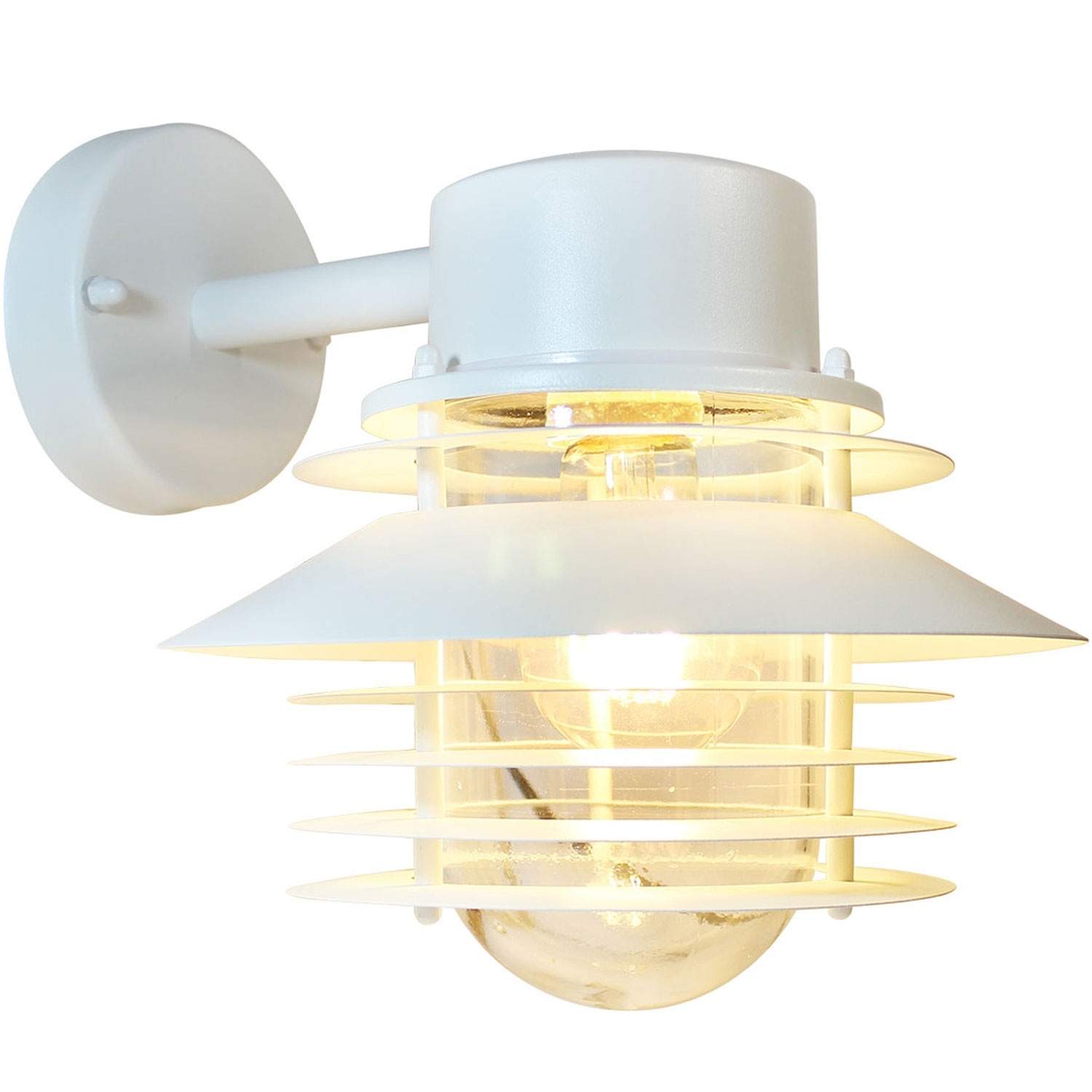 Stig Down Vægarmatur E27 fatning IP44 Hvid billede