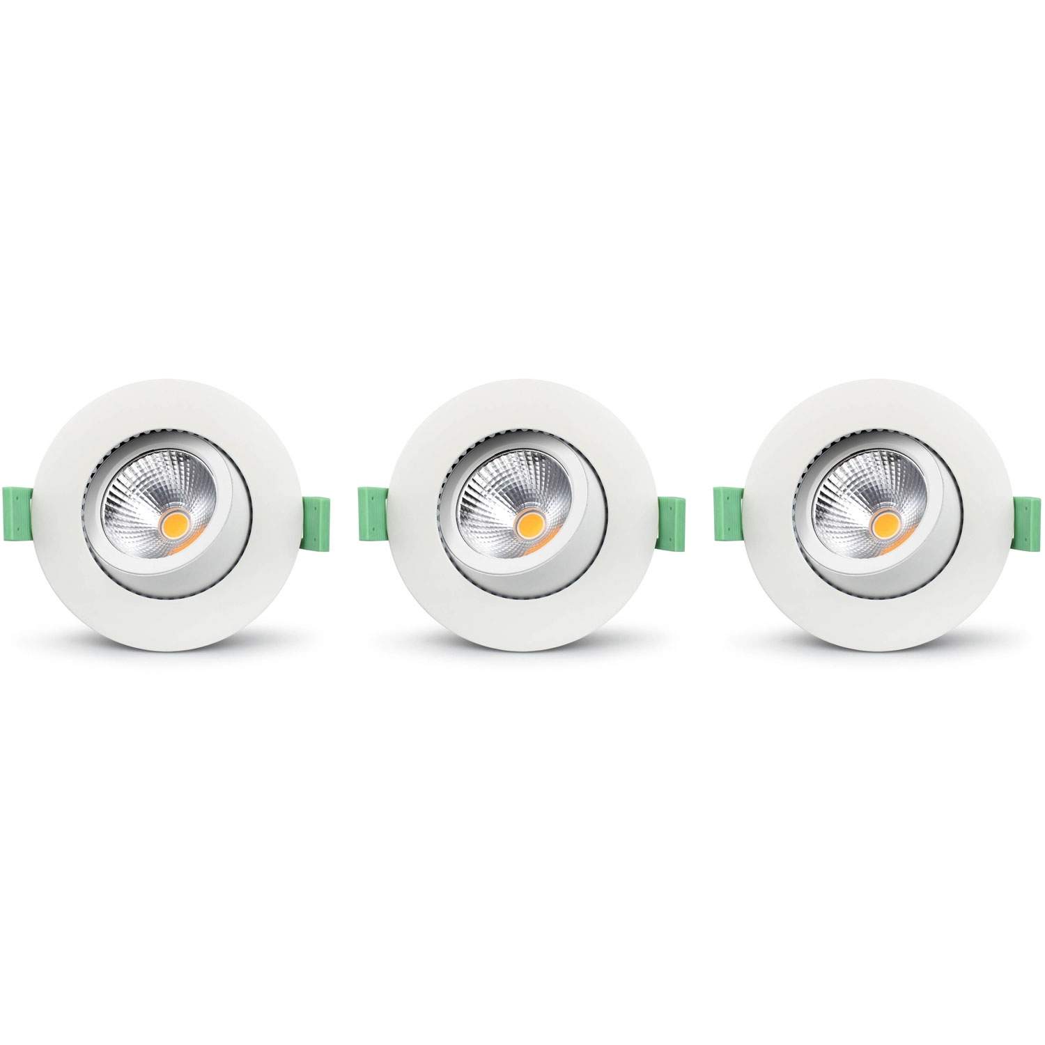 Lisa Dæmpbar forsænket downlight 3000K 600lm IP65 3-pak Hvid billede