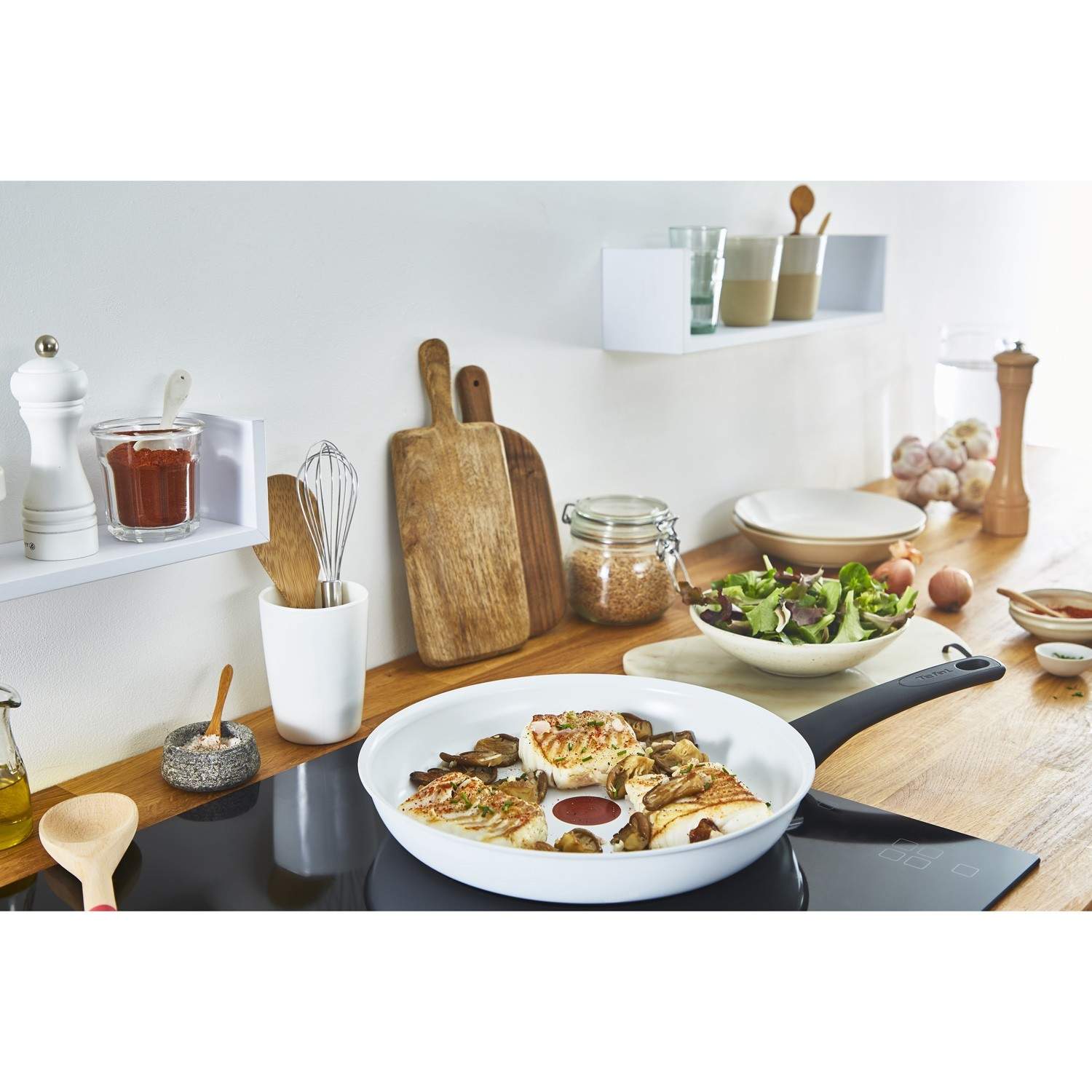 Alternativ bild 1 för Tefal - Ceramic Control Stekpanna 28 cm Vit