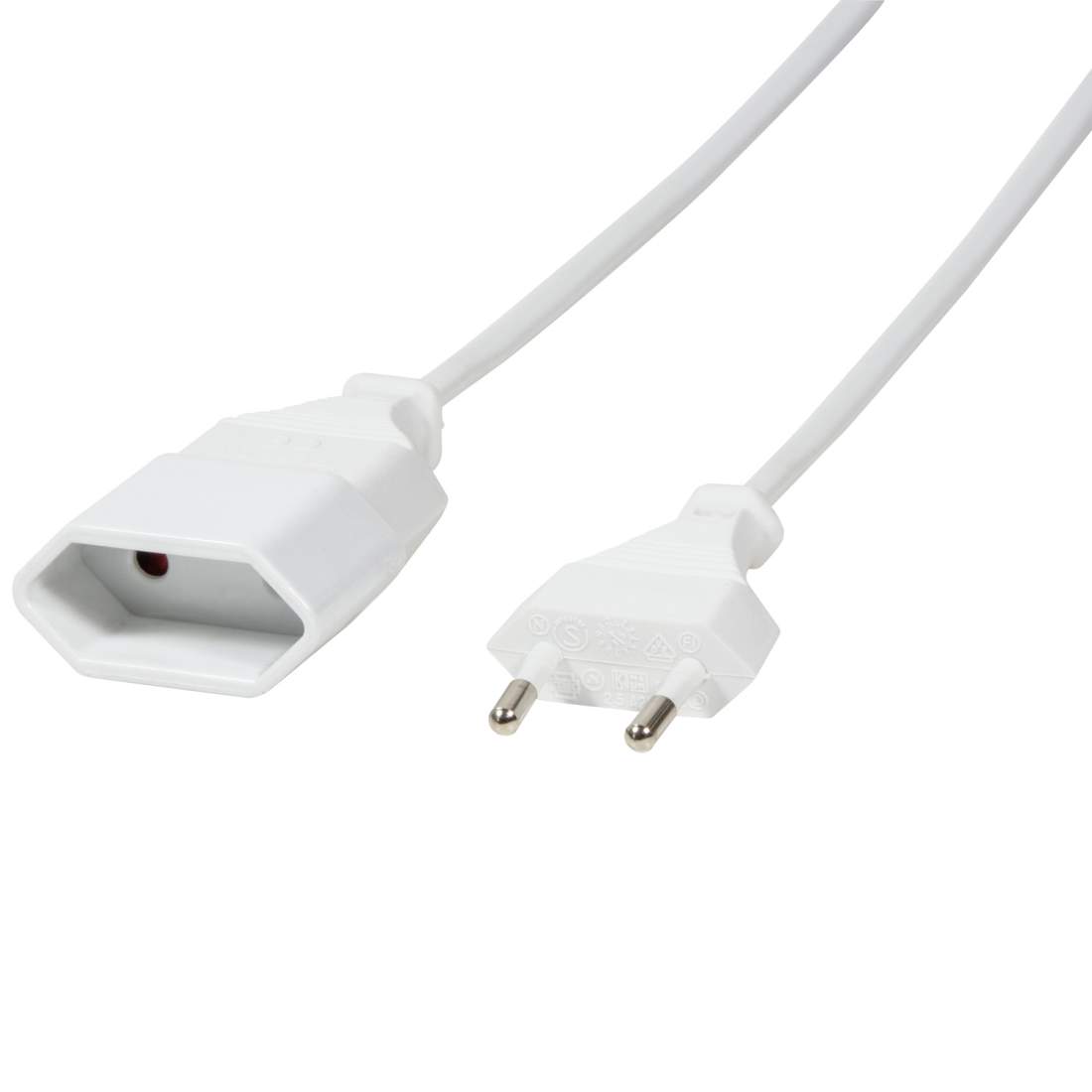 Förlängningskabel Ojordad Euro Vit 3m | Elektronik - Kablar & Adaptrar - Adaptrar & Signalomvandlare - USB | Pryloteket