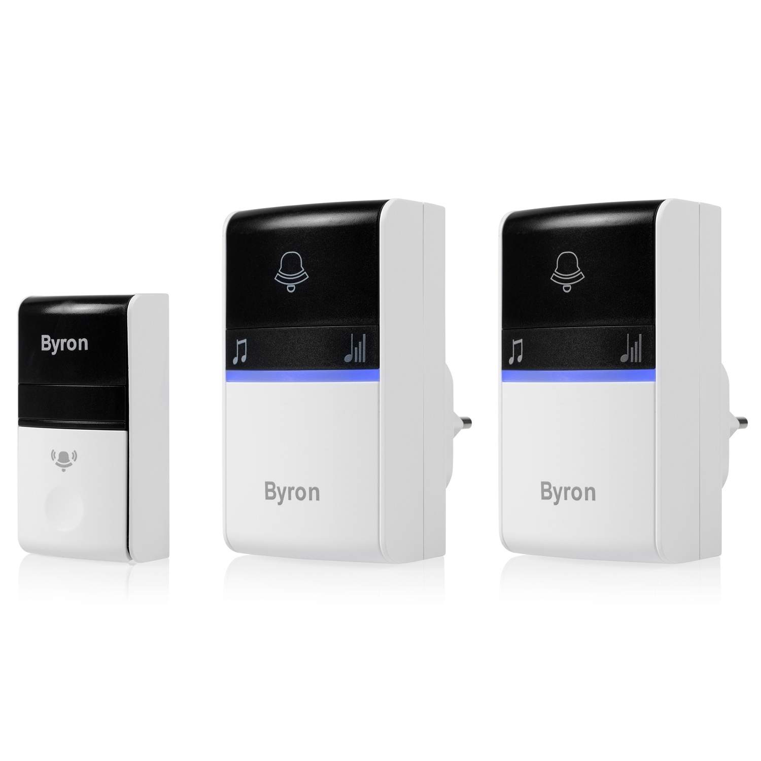 Alternativ bild 0 för Byron DBY-23415, Svart, Vit, 80 dB, Hem, Kontor, IP44, 10 styck, 2 styck