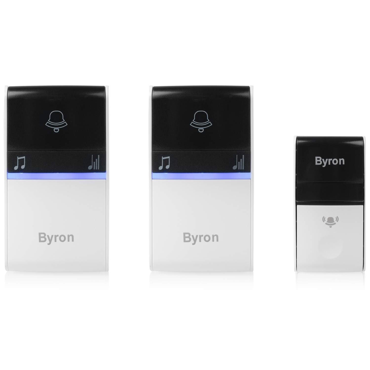 Alternativ bild 1 för Byron DBY-23415, Svart, Vit, 80 dB, Hem, Kontor, IP44, 10 styck, 2 styck