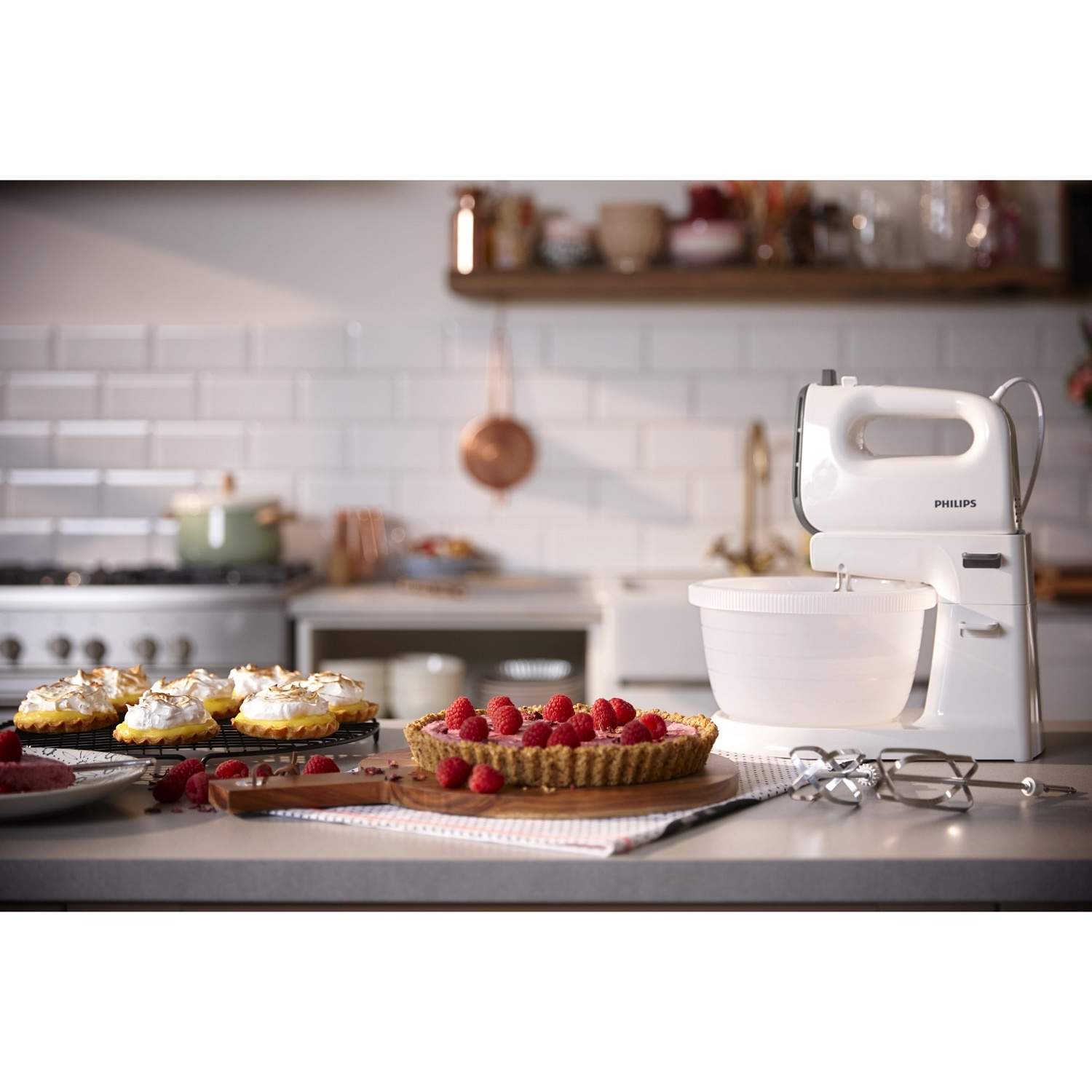 Alternativ bild 1 för Philips HR3745/00 Elvisp med skål, Grå/vit