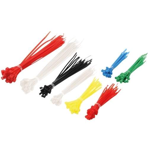 Kabelstrips sortiment - Flere farver (200 stk.)