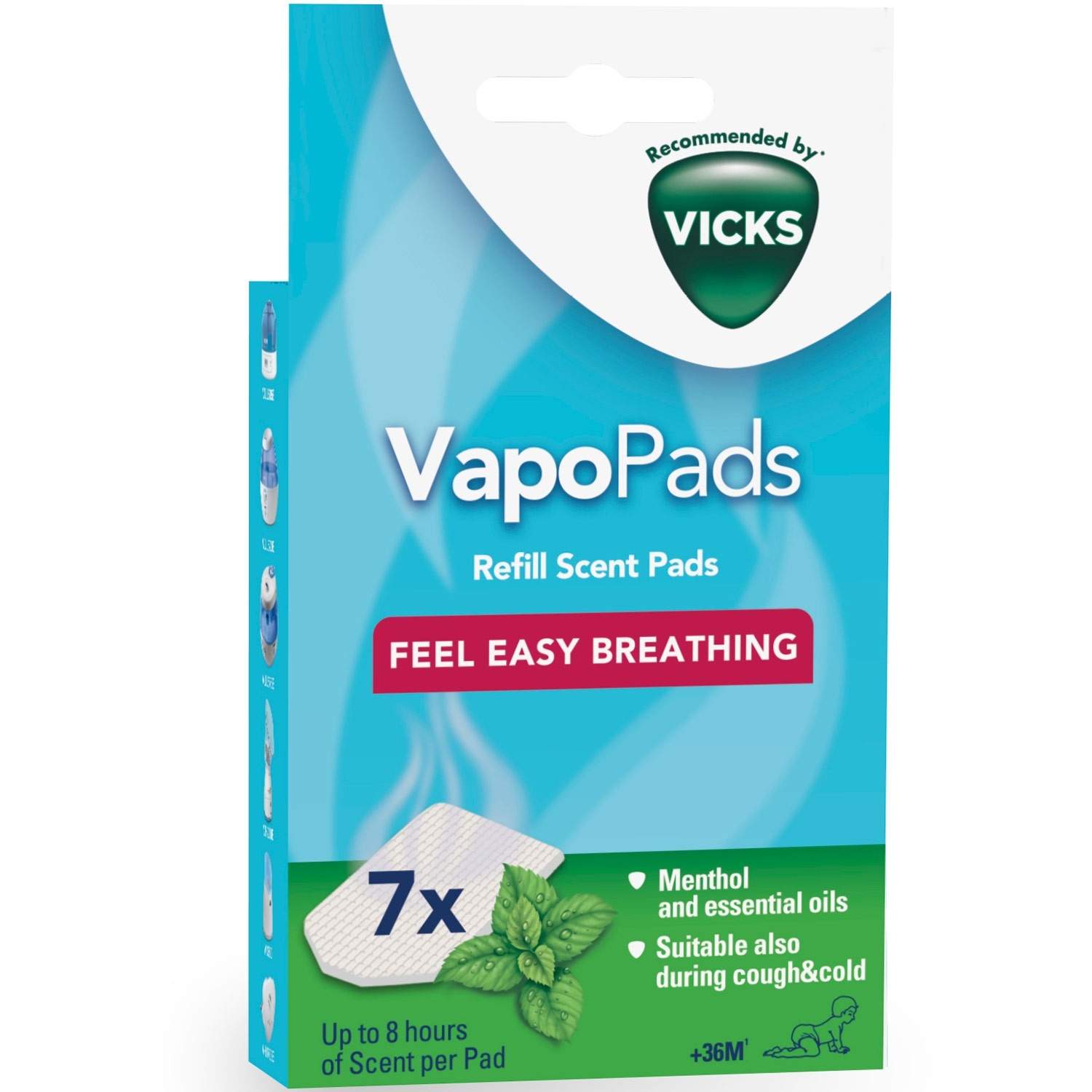 Vicks Vapopads, Klassisk Mentol, 7 Duft Pads