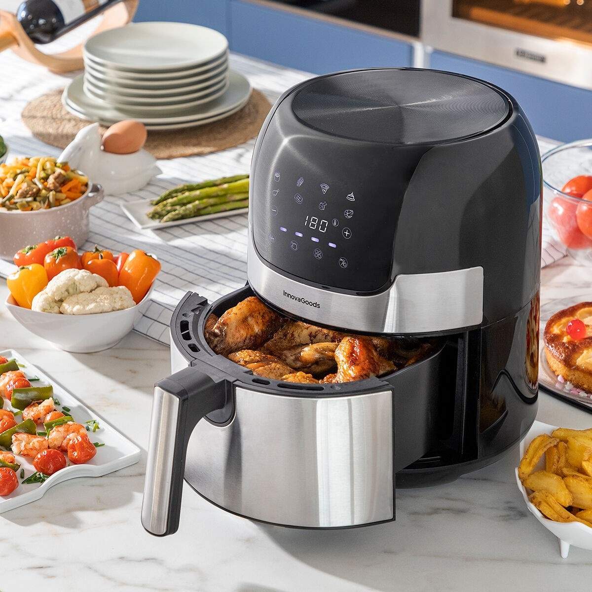 Oliefri Frituregryde 3,5L 1400W Nonstick Sort