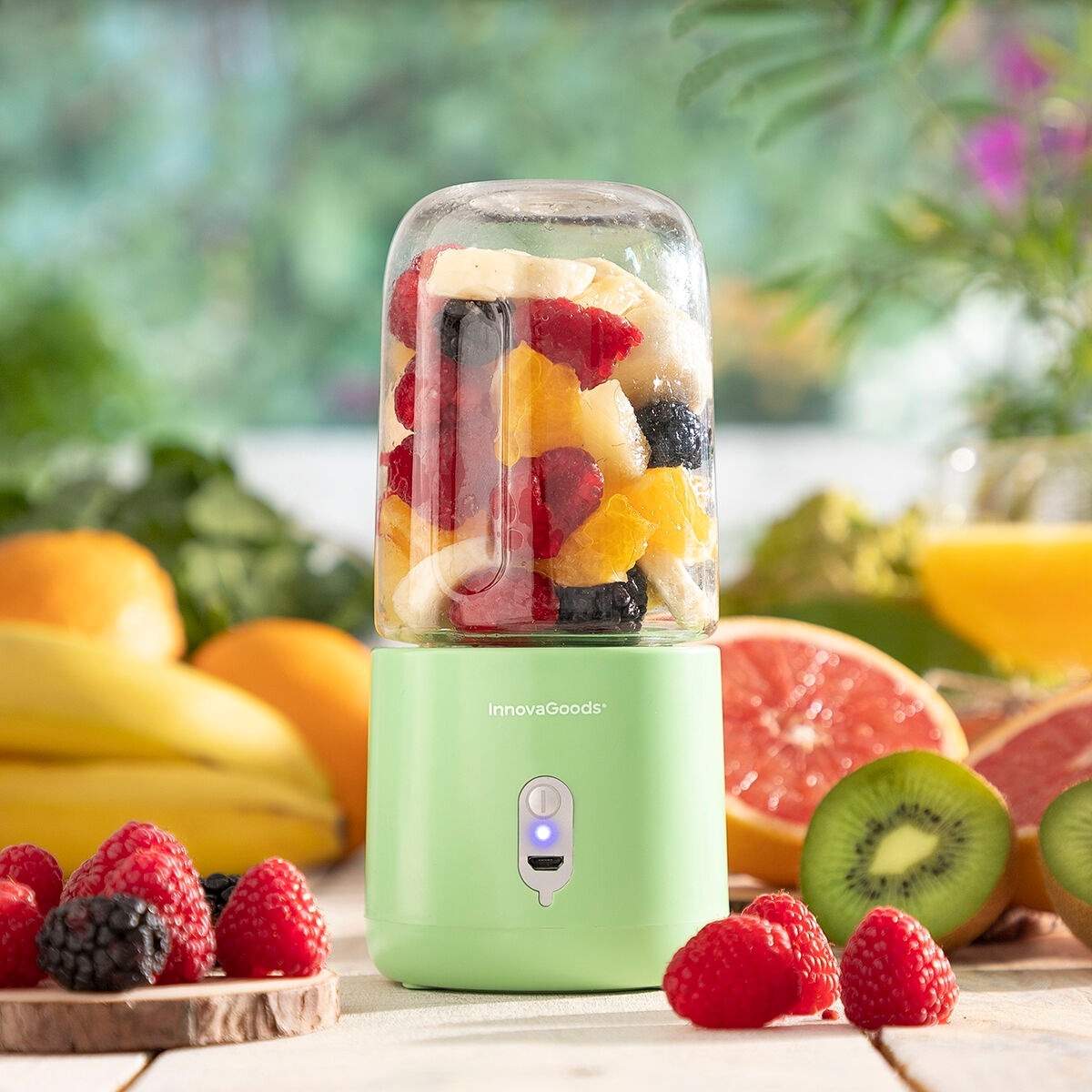 Bærbar genopladelig smoothie og juiceblender