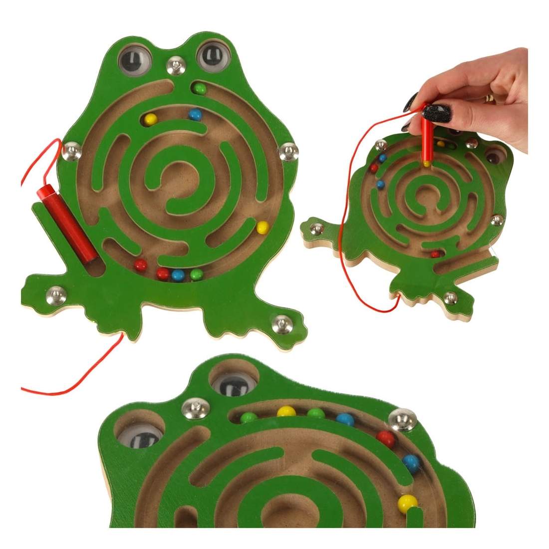 Magnetisk Grodlabyrint i Trä - Utveckla Färdigheter | Hälsa & Skönhet - Personvård - Vård & Rehabilitering - Hållning | Pryloteket