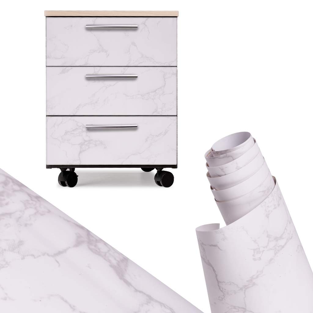 Selvklæbende marmorfolie 1,22x50m fleksibel