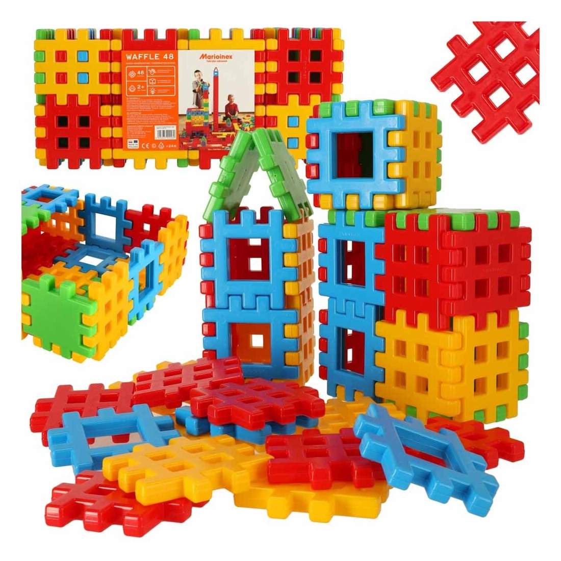 Färgglada byggstenar 48 st för kreativ lek | Hem & Hobby - Hem & Hushåll - Bygg | Pryloteket