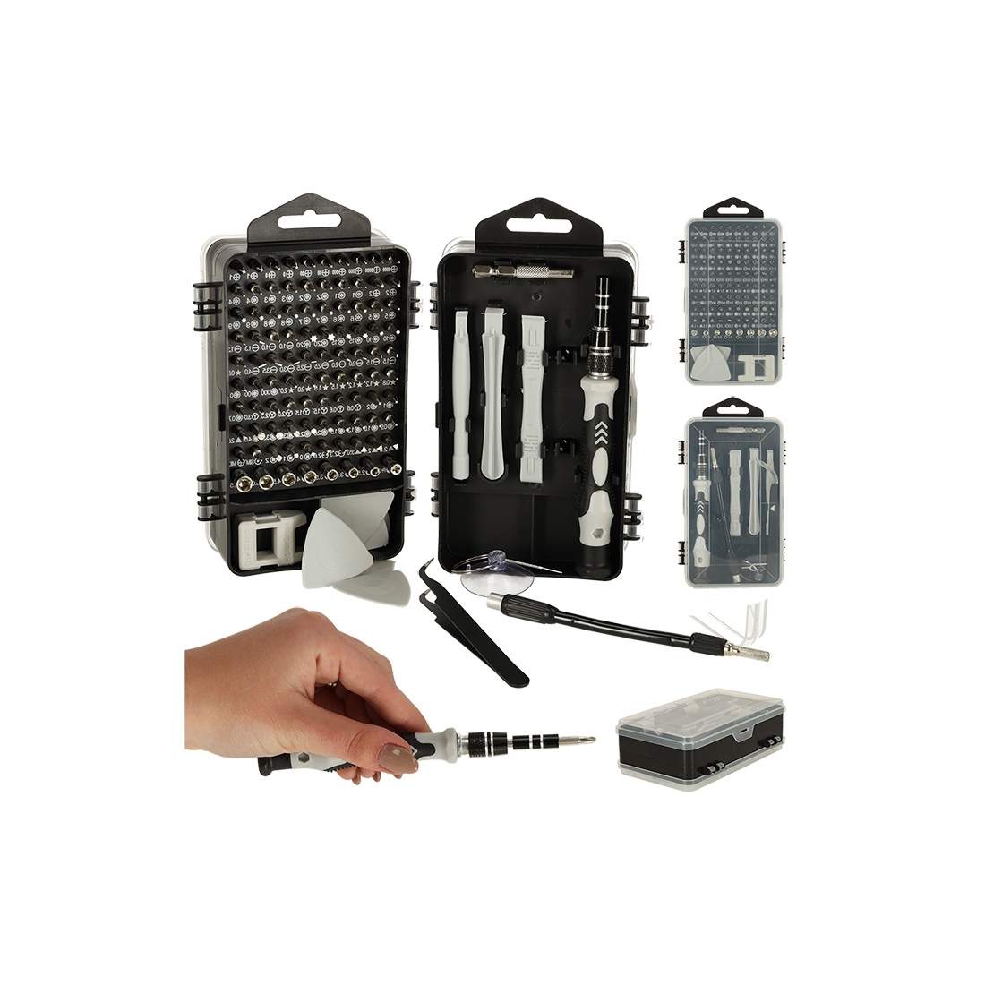 Precisionsskruvmejselset 98 bits för elektronik | Elektronik | Pryloteket