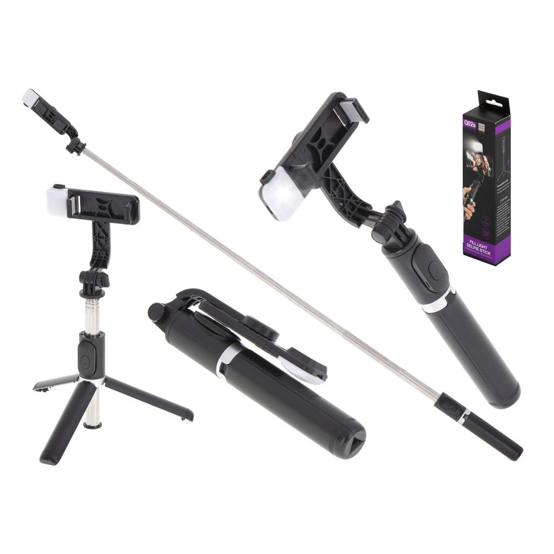 Selfiepinne med Stativ & LED-ljus för Resor | Elektronik - Tillbehör Mobil & Surfplatta - Surfplatta Tillbehör - Stativ | Pryloteket
