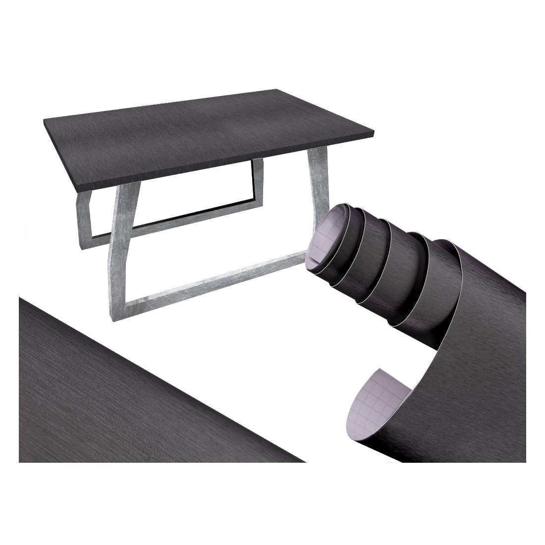 Folierulle metallic borstad grafit 1,52x30m | Hem & Hobby | Pryloteket