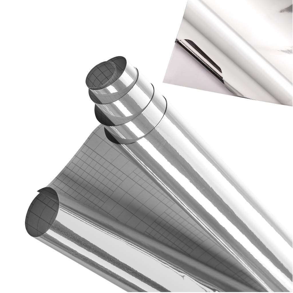 Krom Spejlrullefilm Sølv 1,52x18m – Elegant Decor