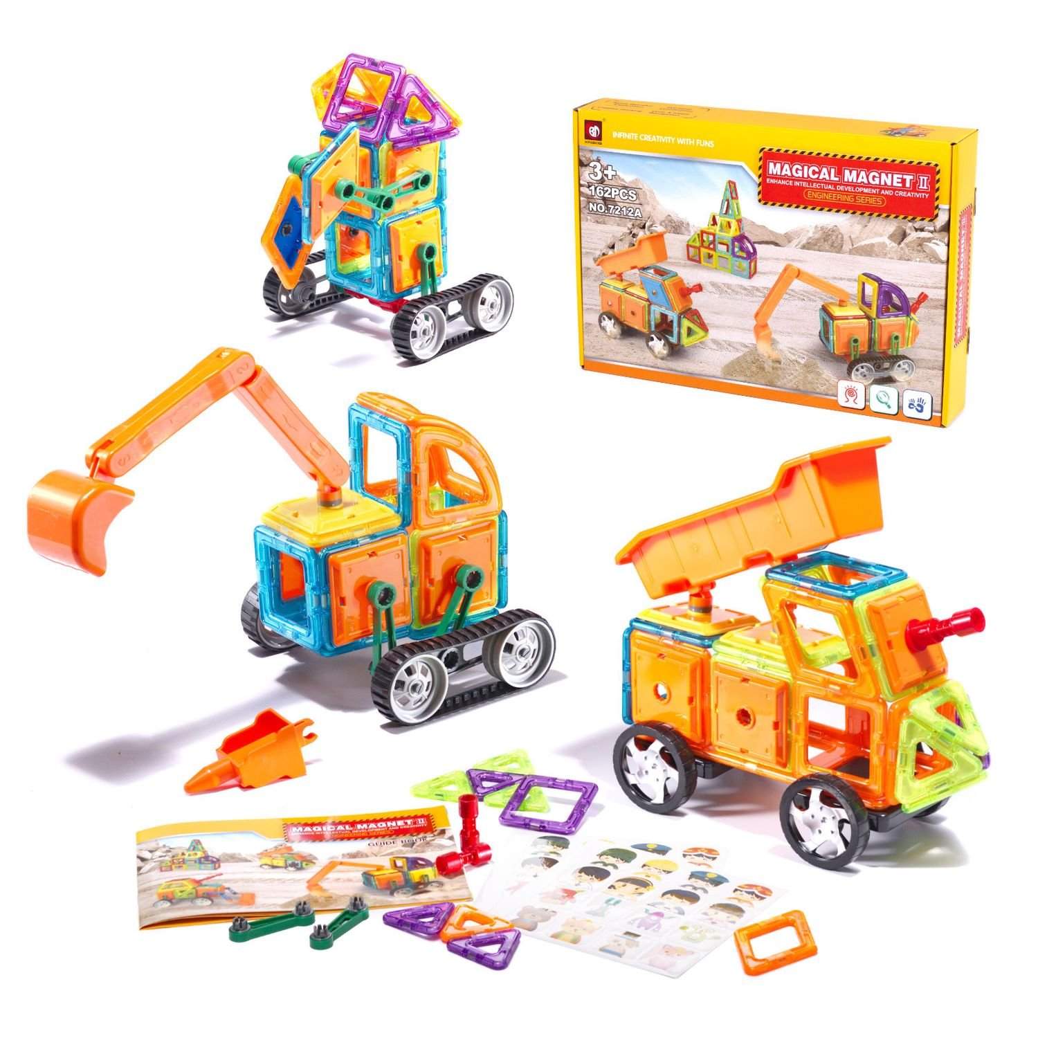 Magnetiske byggeklodser til køretøjer og pariserhjul