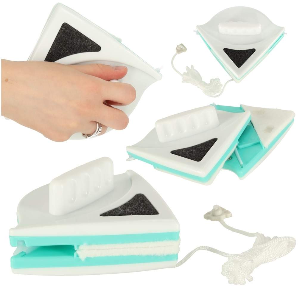 Ergonomisk magnetbakke til vinduespudsning