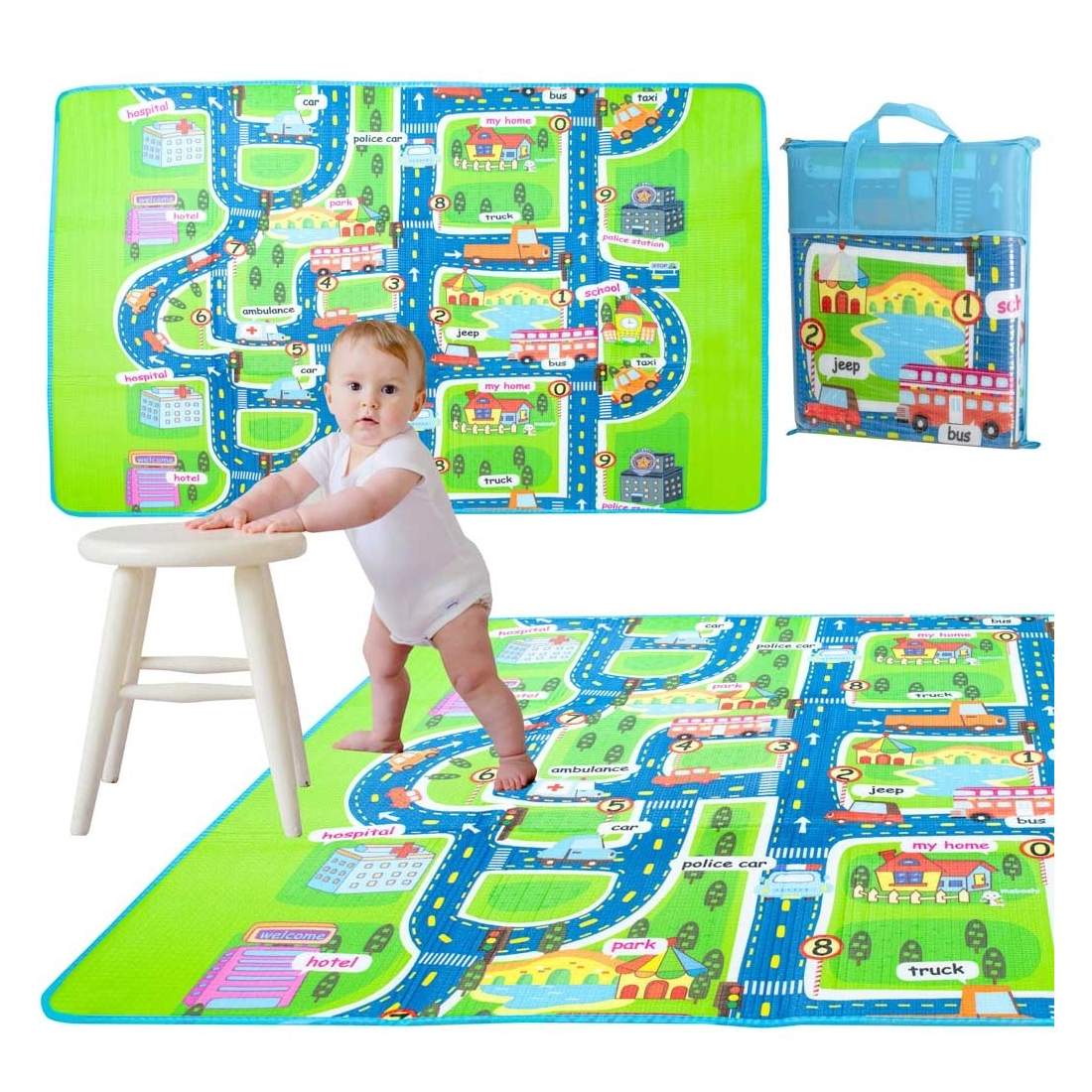 Isolerande Lekmatta med Stadsmotiv, Lättskött | Hem & Hobby - Hem & Hushåll - Bygg | Pryloteket