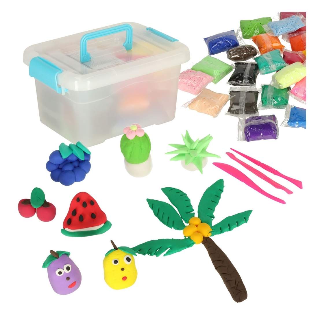 24 Färger Modelleringstavar i Plastlåda