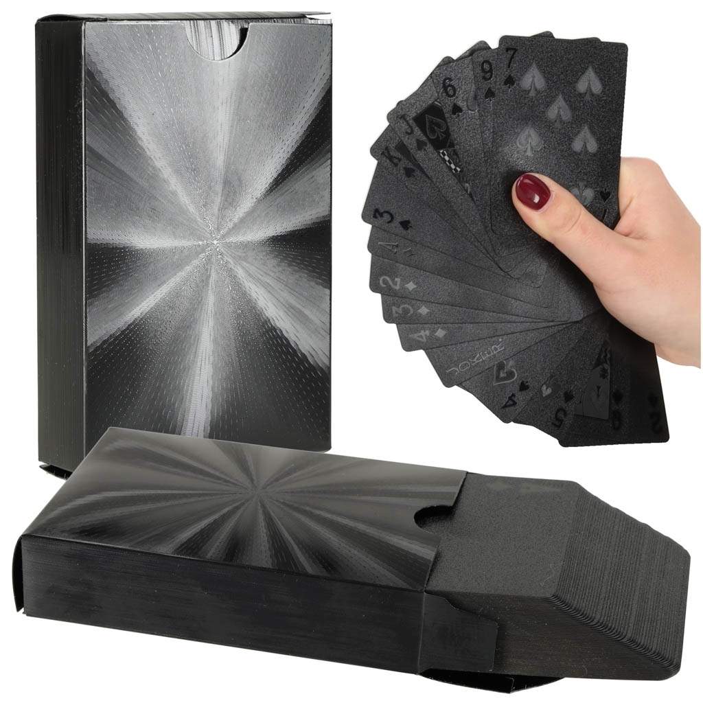 Hållbara svarta plastspelkort i standardstorlek | Hälsa & Skönhet - Personvård - Vård & Rehabilitering - Hållning | Pryloteket