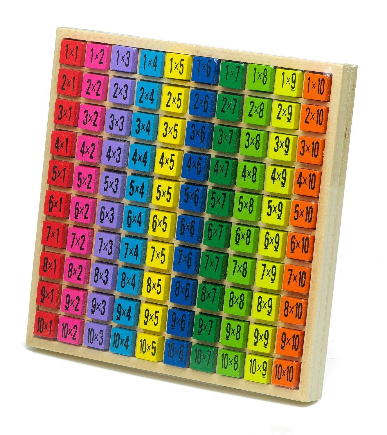 Træsæt til multiplikation, 19x19x2cm