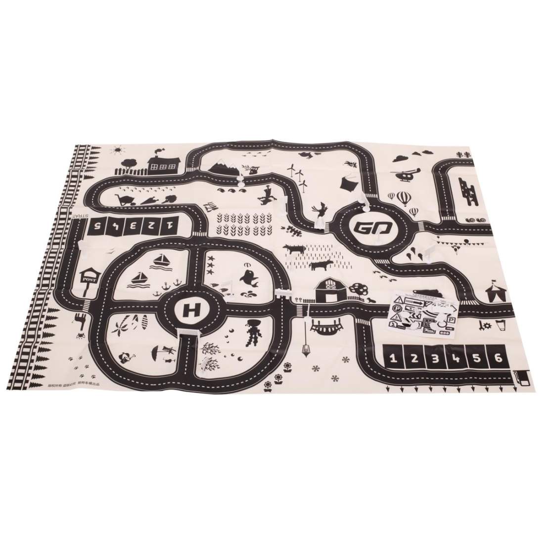 Vattentät stadsmönstrad matta 130x100cm | Elektronik - Tillbehör Mobil & Surfplatta - Mobiltillbehör - Mobilkablar - Tillbehör | Pryloteket