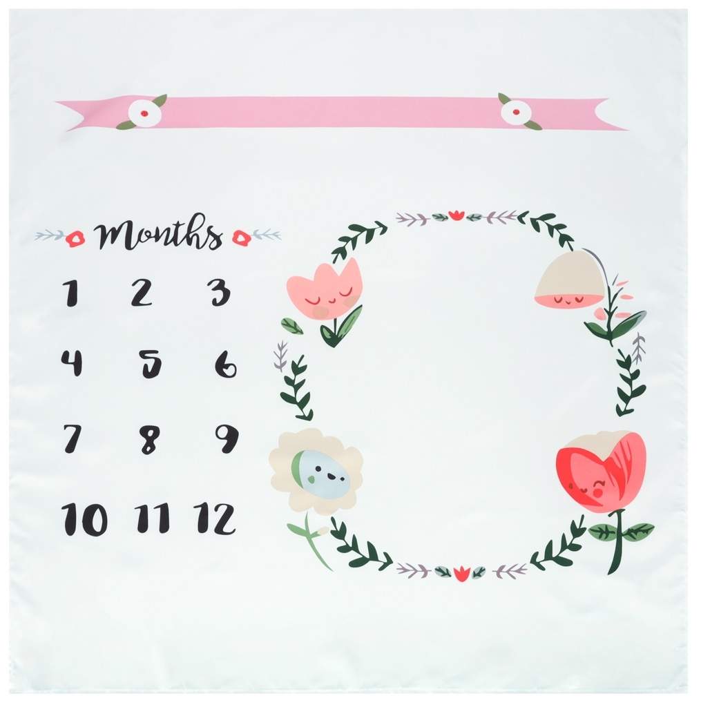 Fotomåtte til Baby, 103x103cm, Væksttæppe