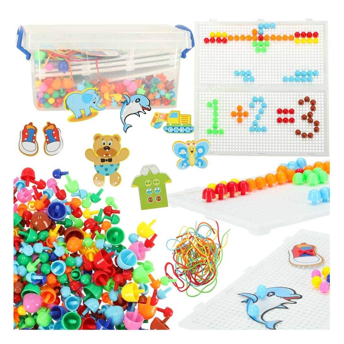 Färgglatt svamppussel 603 delar med snörning | Leksaker & Spel - Leksaker - Pussel | Pryloteket