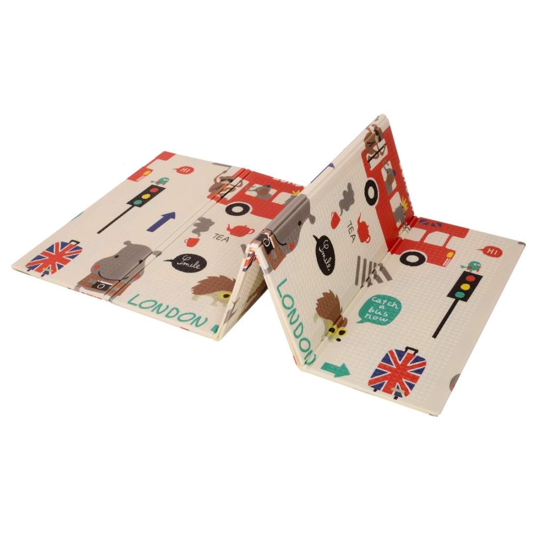 Vikbar halkfri skummatta - kräm, djurtryck | Elektronik - Tillbehör Mobil & Surfplatta - Mobiltillbehör - Mobilkablar - Tillbehör | Pryloteket