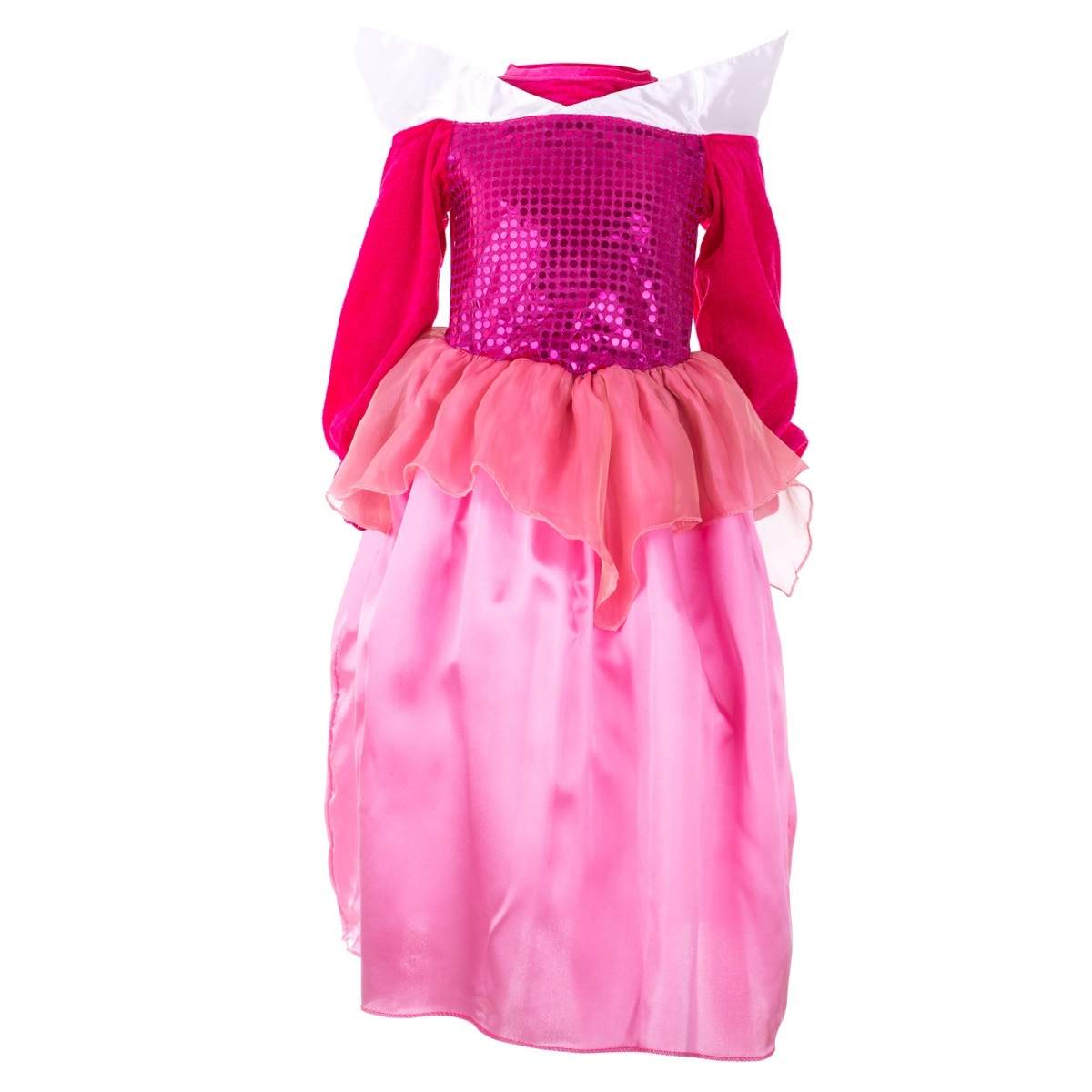 Pink prinsesse kostume med glitrende detaljer