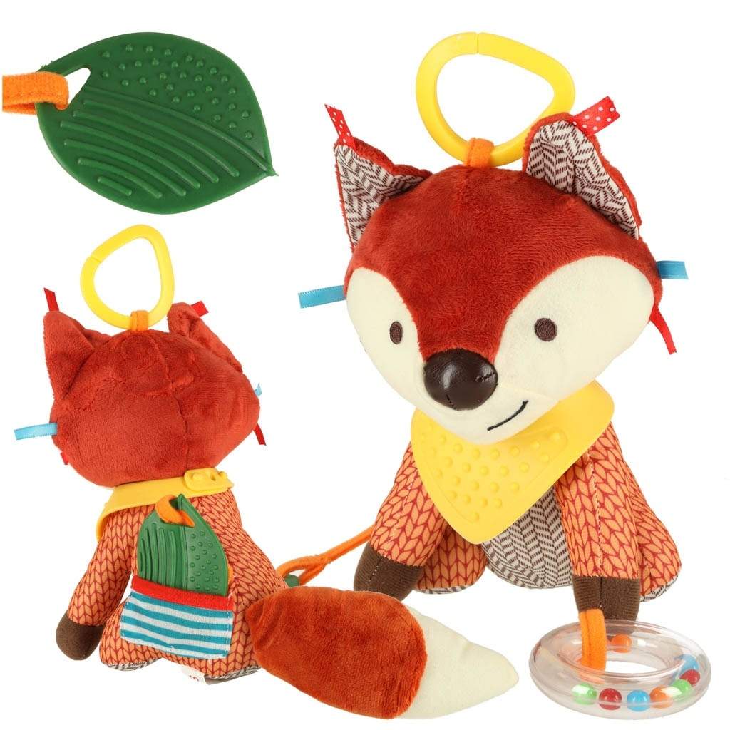 Färgglad sensorisk rävleksak med bitring | Elektronik - Kablar & Adaptrar - Adaptrar & Signalomvandlare - Ljud | Pryloteket