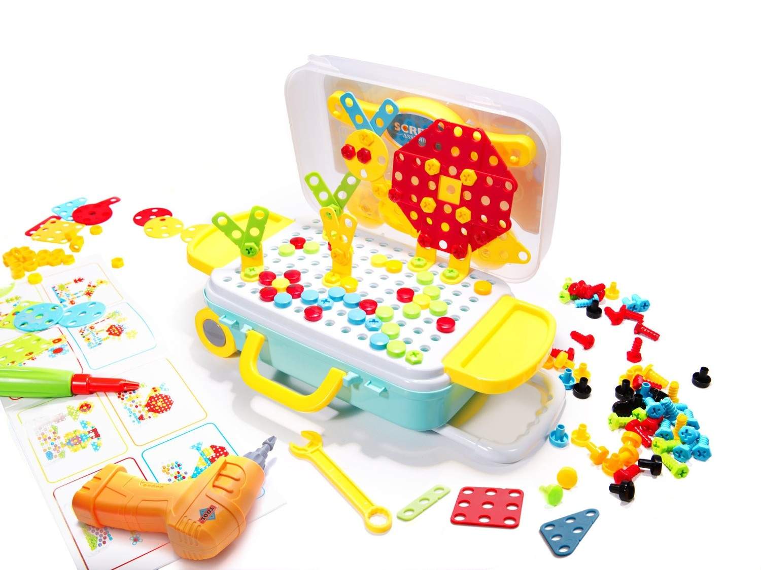 Skruvset för Barn - 258 Delar för Kreativ Lek | Hem & Hobby - Hem & Hushåll - Kök - Köksredskap - Lock | Pryloteket