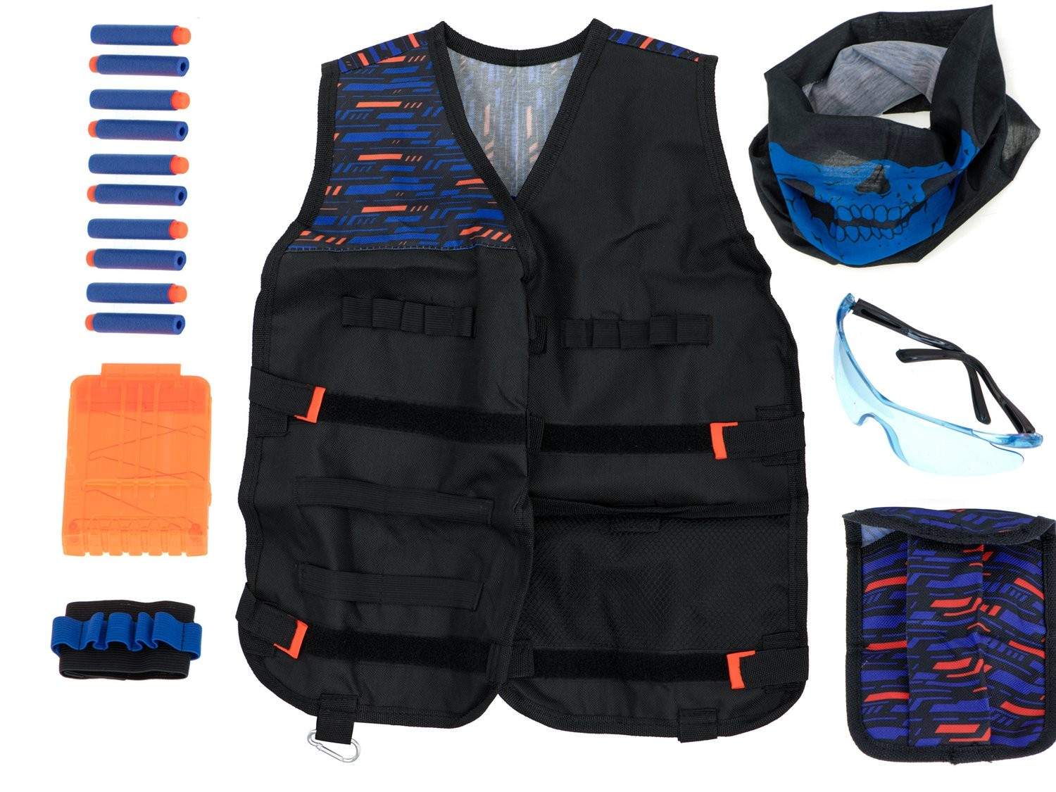 Taktisk NERF vest med 40 dartpile og magasin