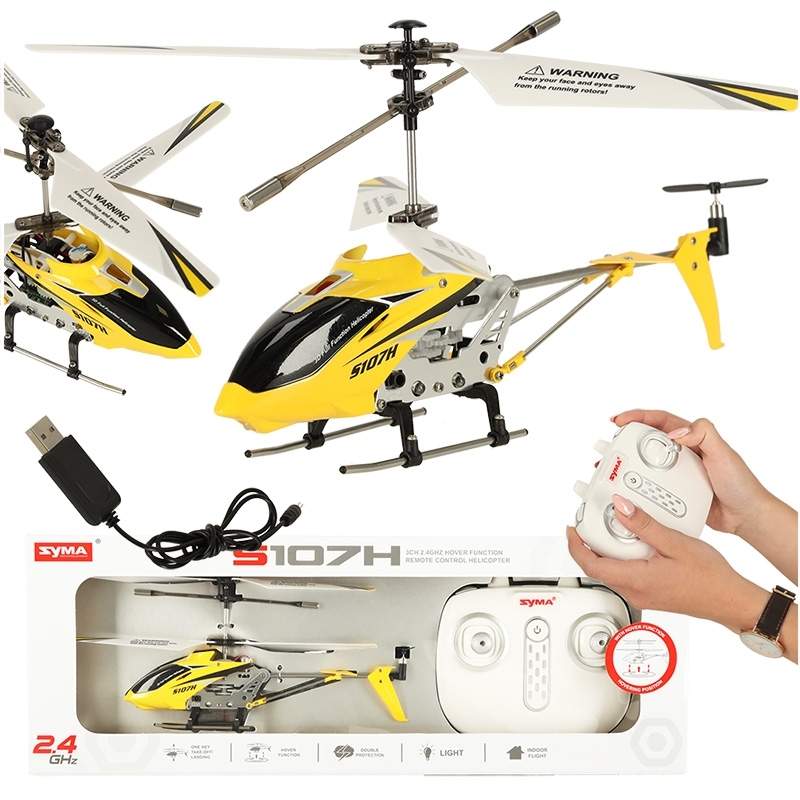 Fjernstyret 3-kanals helikopter med USB-oplader