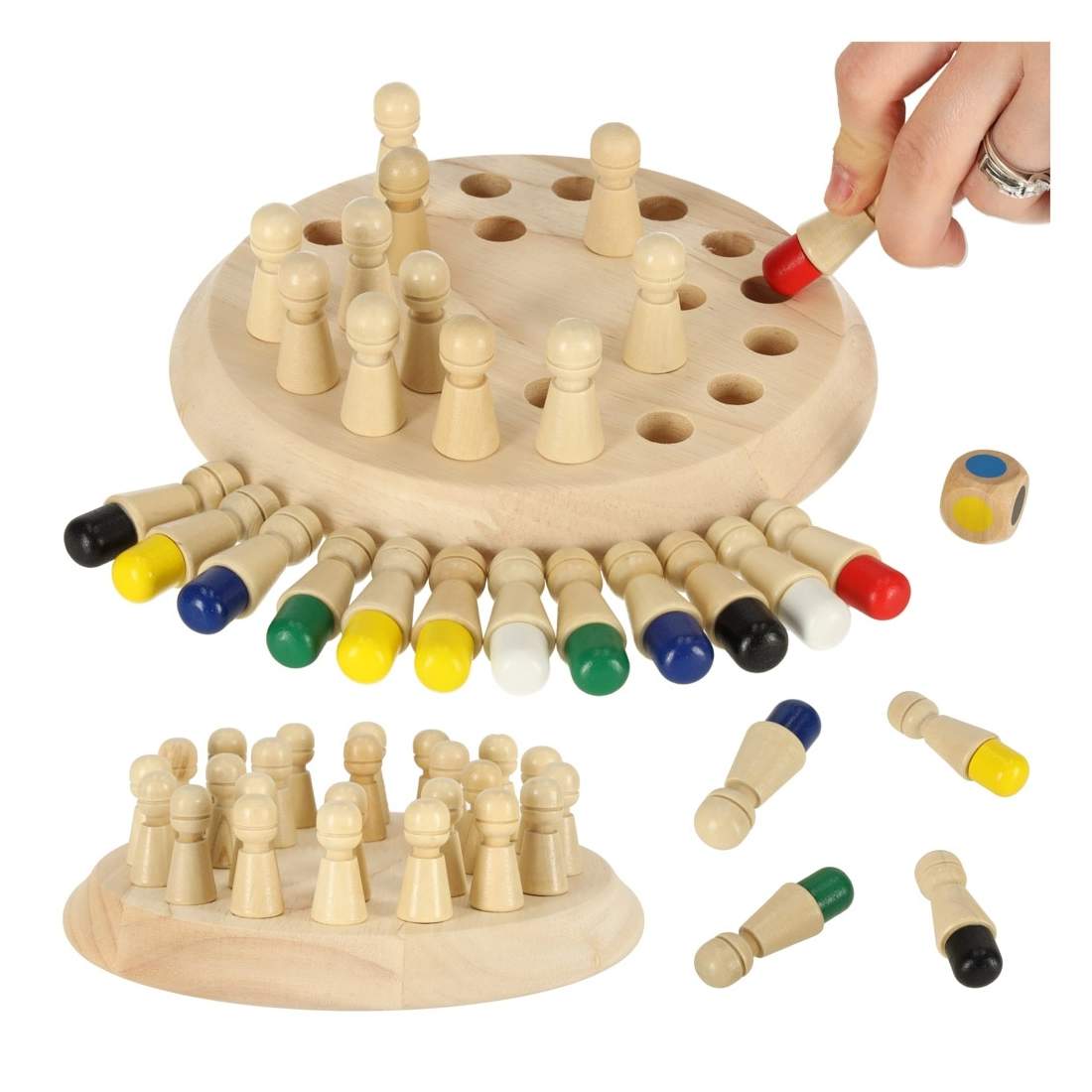 Træpuslespil med terninger - Forbedre hukommelse og logik