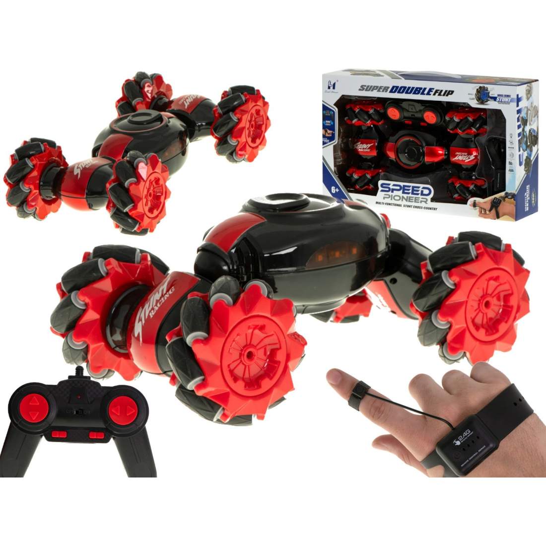 Dubbelsidig RC Stuntbil - Offroad Racing 25 km/h | Elektronik - Datortillbehör - Tangentbord, Möss & Fjärrkontroller - Fjärrkontroller | Pryloteket